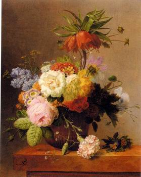 Floral, beautiful classical still life of flowers.110